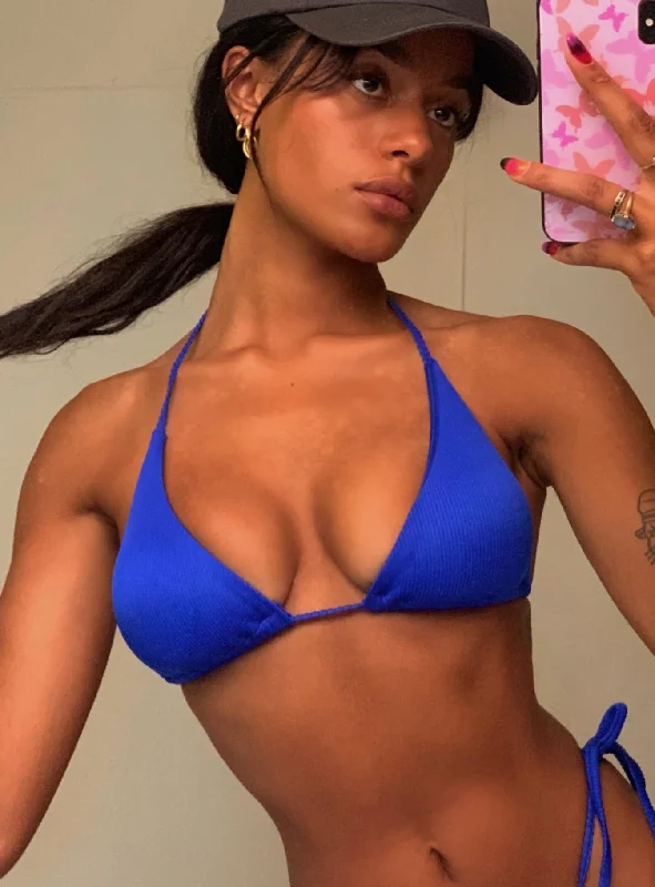 High - waisted bikini for a retro and tummy - flattering lookJenner Bikini Top Monday Blues High - waisted bikini for a retro and tummy - flattering lookJenner Bikini Top Monday Blues